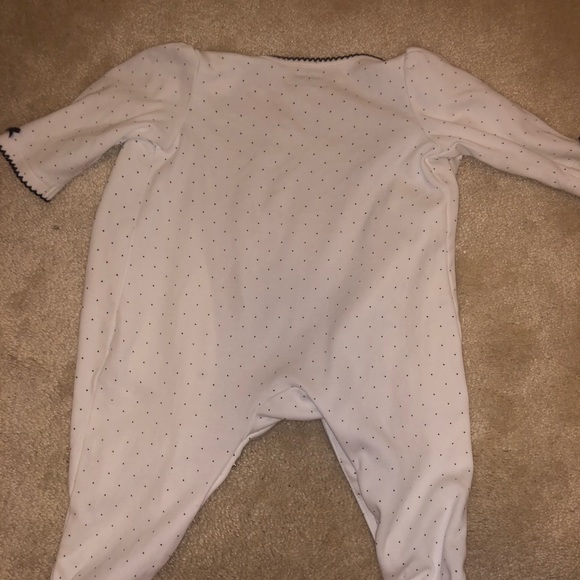 Little Me leopard bows footie - Picture 5 of 5